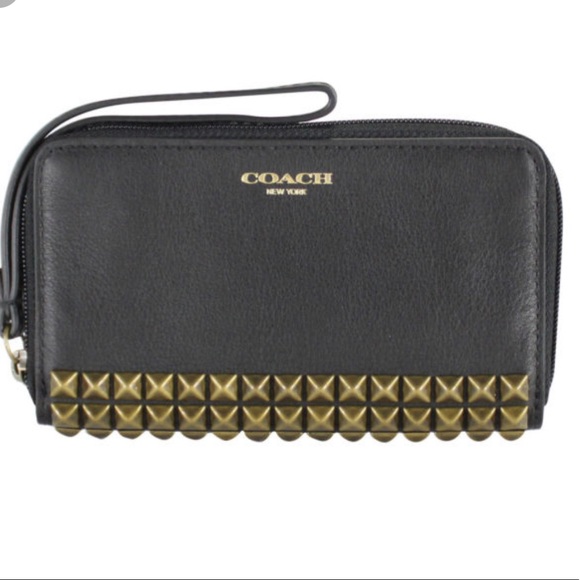 coach studded wristlet